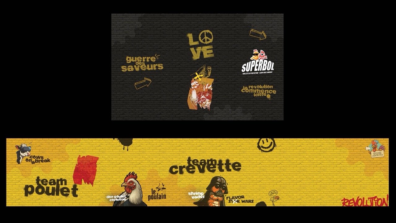 Internal branding elements.